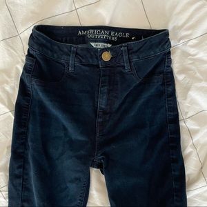 Super dark blue American Eagle skinny jeggings